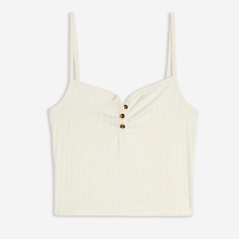 🆕 TOPSHOP Cream Ribbed Tank! - Picture 3 of 8